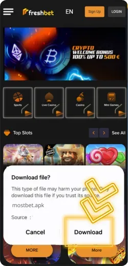 Download Freshbet APK in the UK