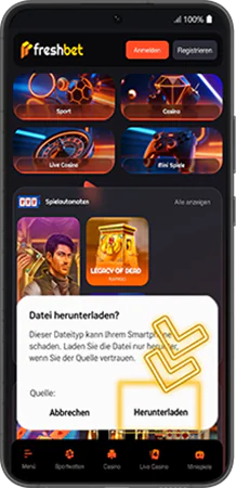 Freshbet APK in Deutschland herunterladen
