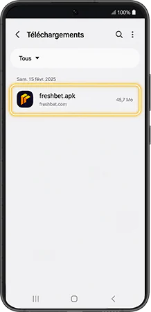 Fichier Freshbet APK