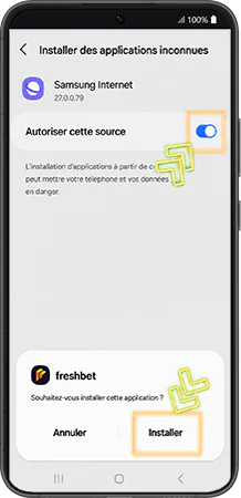 Installer Freshbet APK en France