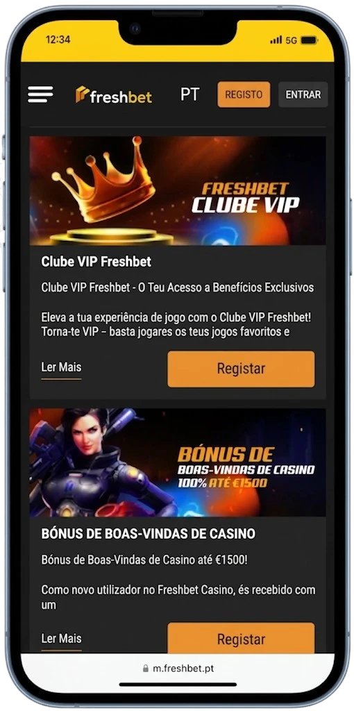 Aplicação Freshbet móvel APK para Android